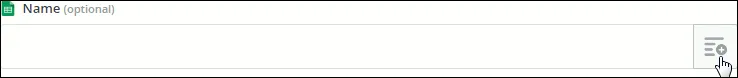 Showing name field in the Zapier screen.