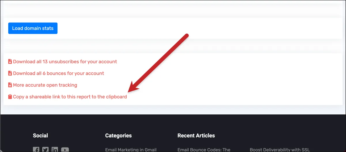 Web based report with hidden identifier info