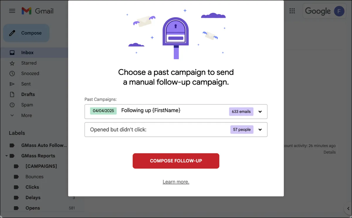 Using segmented follow-up campaigns