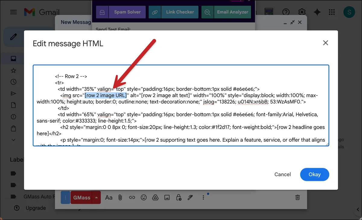 Find the image URL placeholder in the HTML