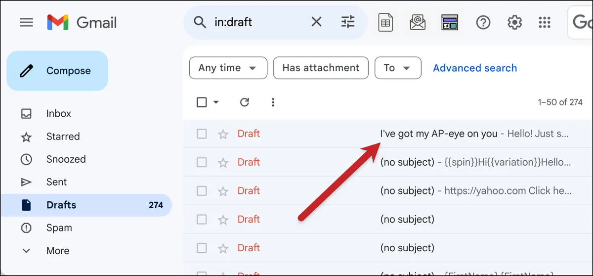 See the draft in your Gmail Drafts folder