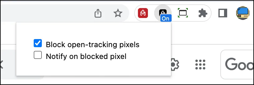 Tracker Blocker in action