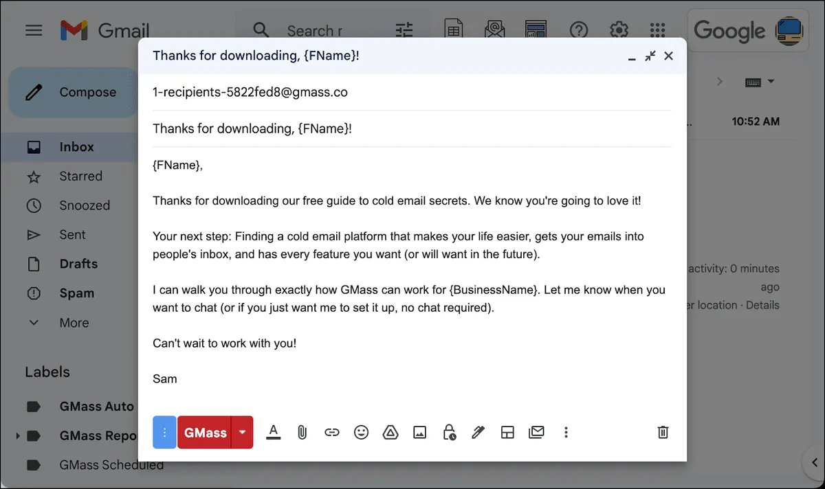 Compose your recurring campaign