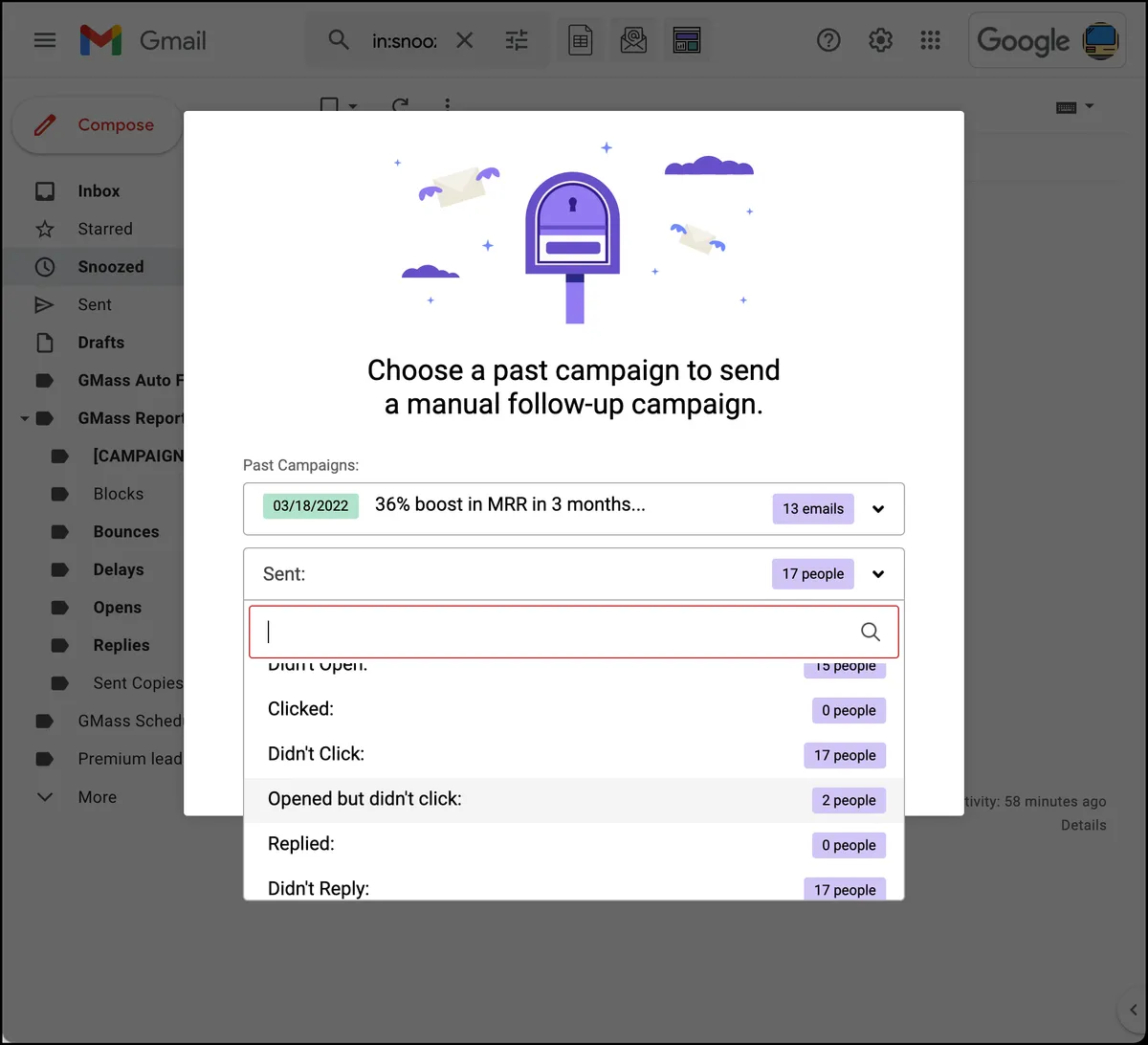 Segmented choices in GMass