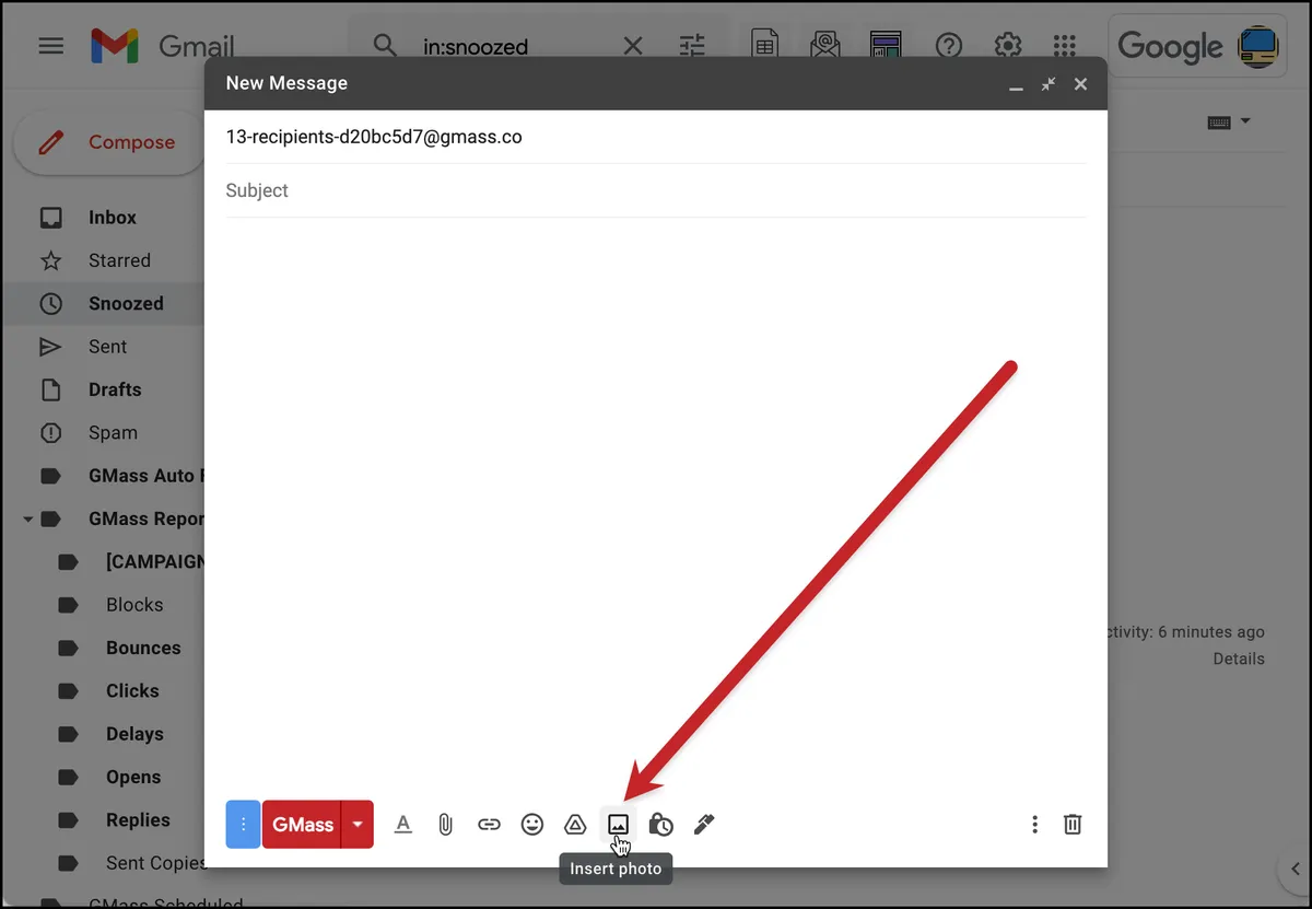Choose insert photo