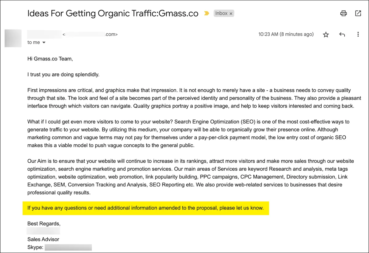 Before After Bridge - not great email - CTA