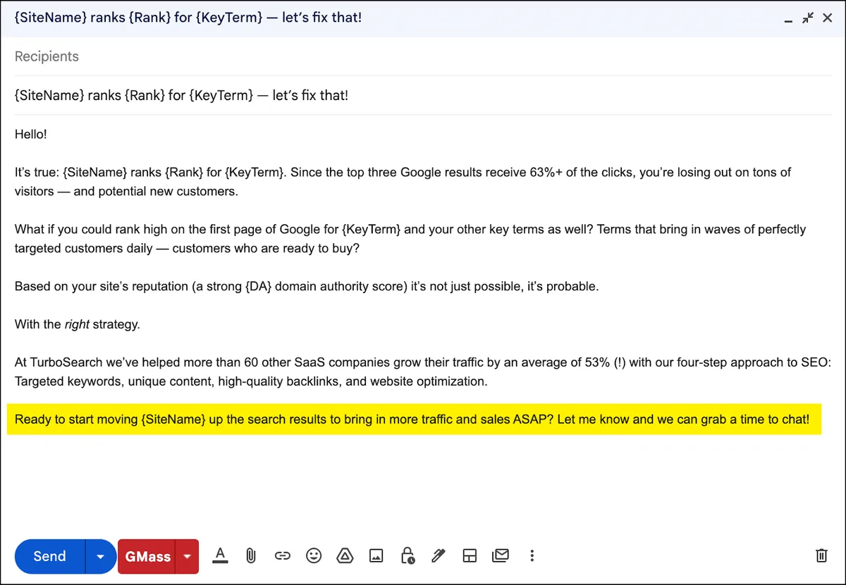 Before After Bridge - good email - call to action