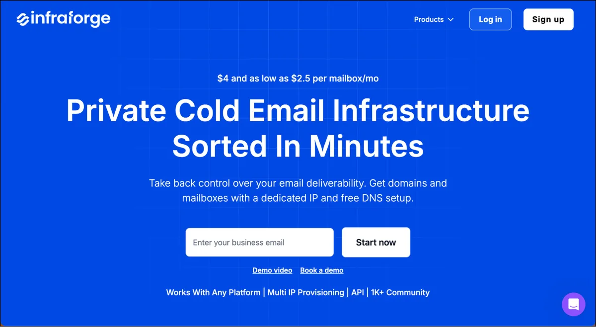Infraforge homepage