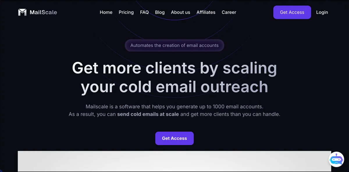 Mailscale home page
