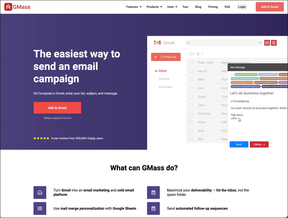 GMass - an incredible email sending platform