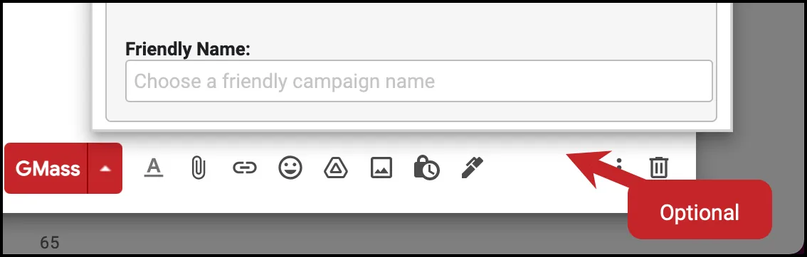 GMass optional campaign naming