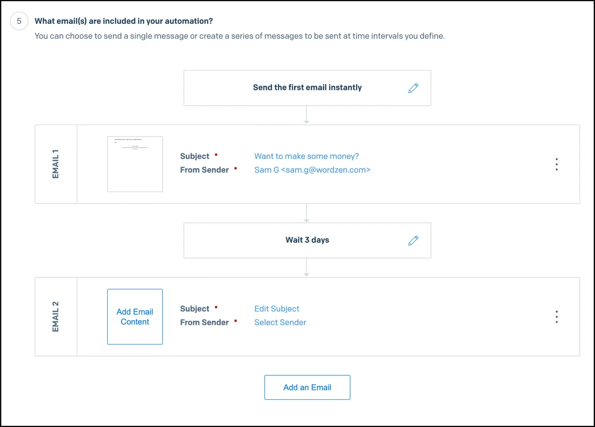 Adding to a SendGrid sequence
