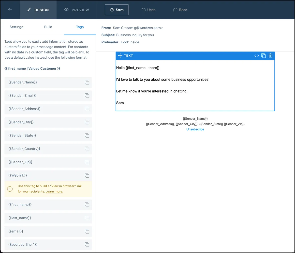SendGrid offers up every possible merge tag