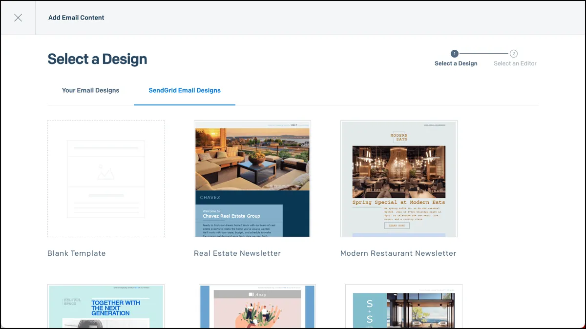 SendGrid's templates