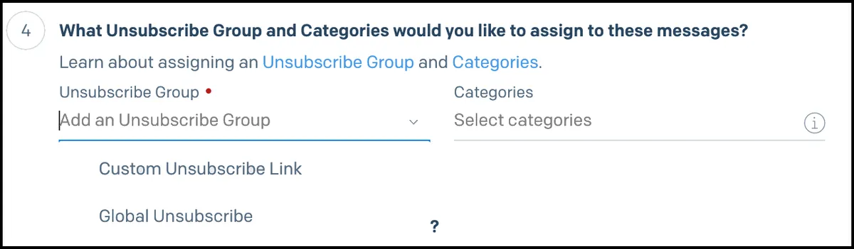 SendGrid's unsubscribes