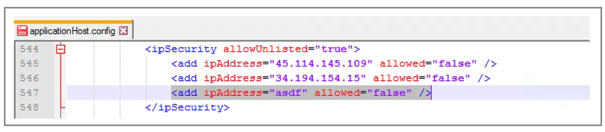 Validate each IP address