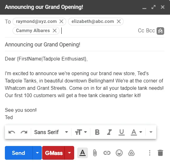 Compose email
