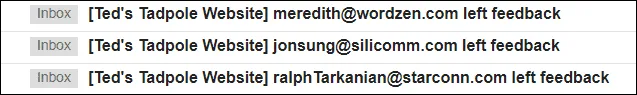Mailing list