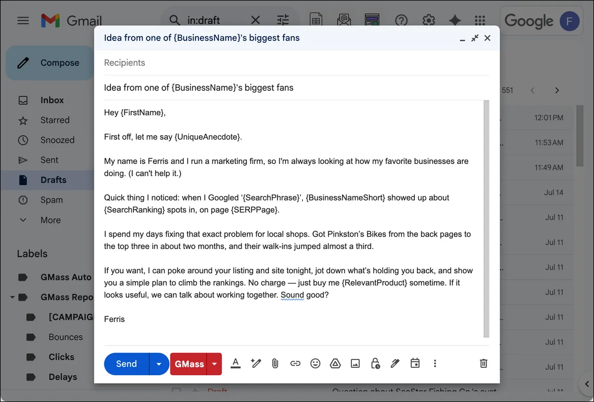 Another great bulk email marketing template