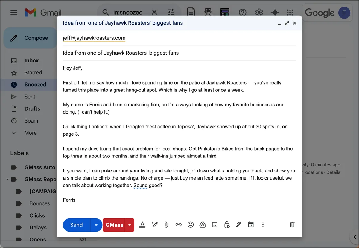 Writing a one-on-one message before you write a bulk email marketing message