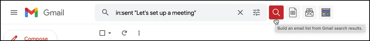 Building a list via search