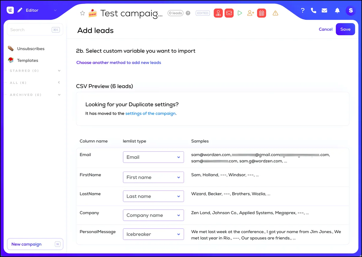 Mapping csv columns to variables