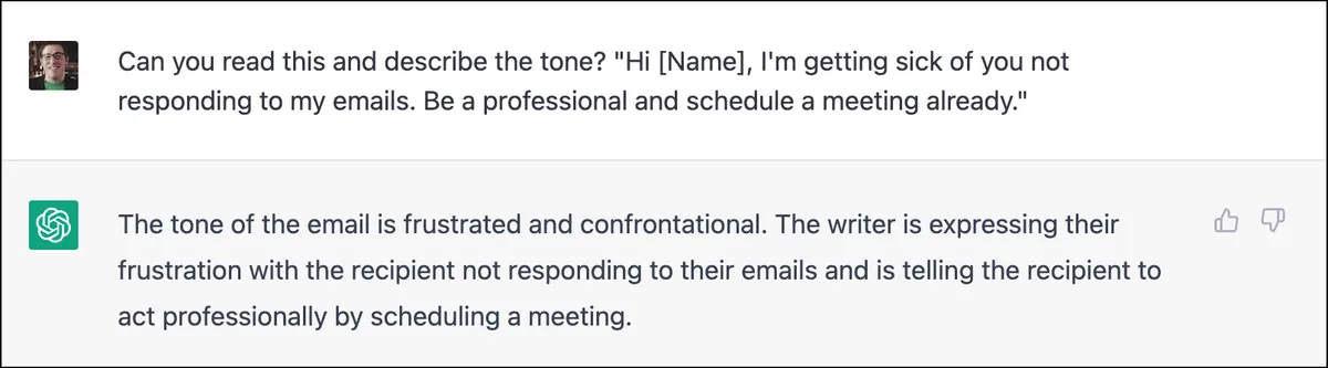 Detecting a hostile email tone