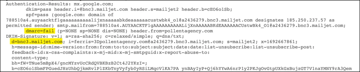 DKIM headers from GMass stripped by MailJet