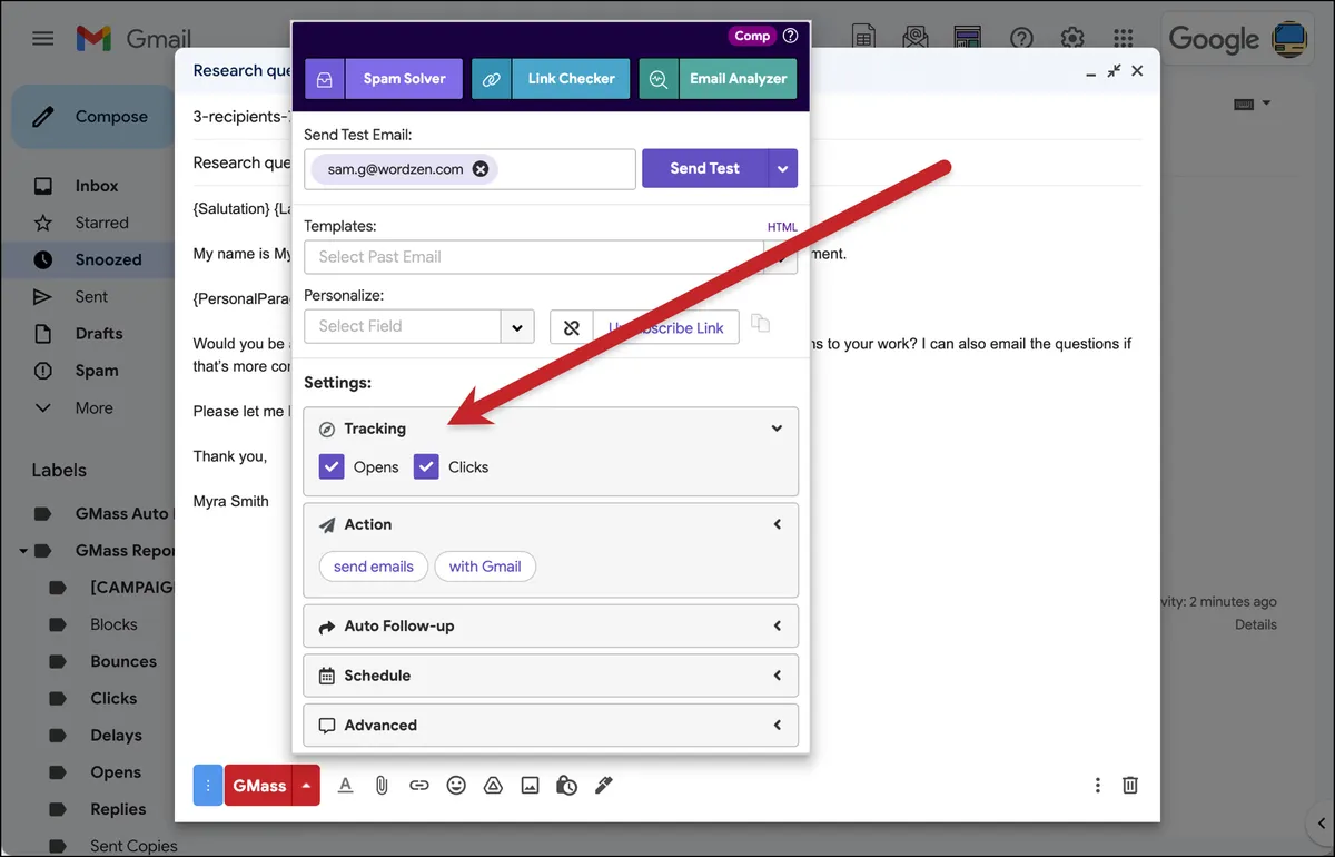 Set up tracking for your email