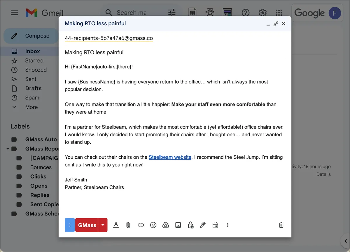 Cold email affiliate marketing template 1