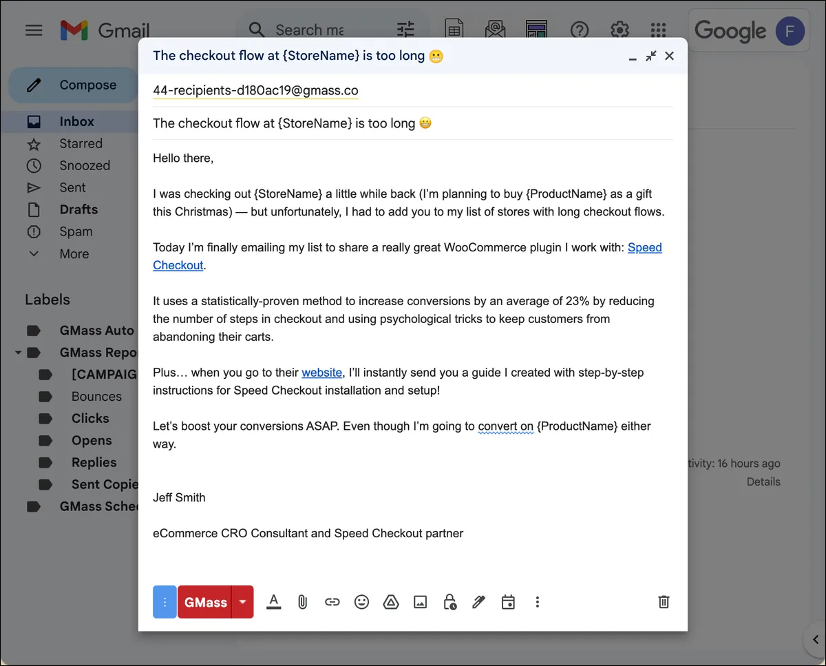 Cold email affiliate marketing template 4