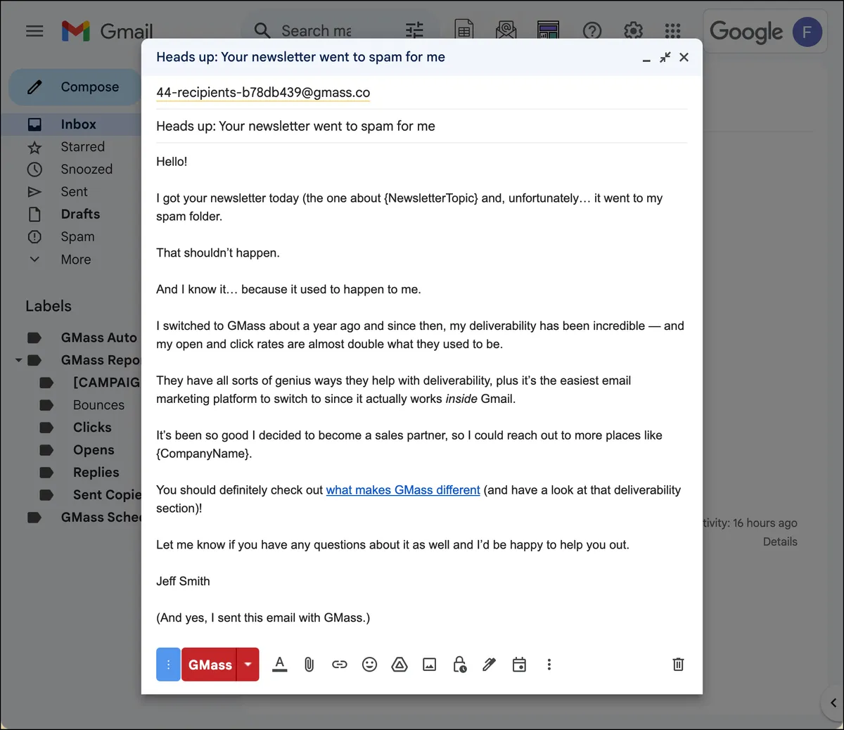 Affiliate marketing for cold email template 3