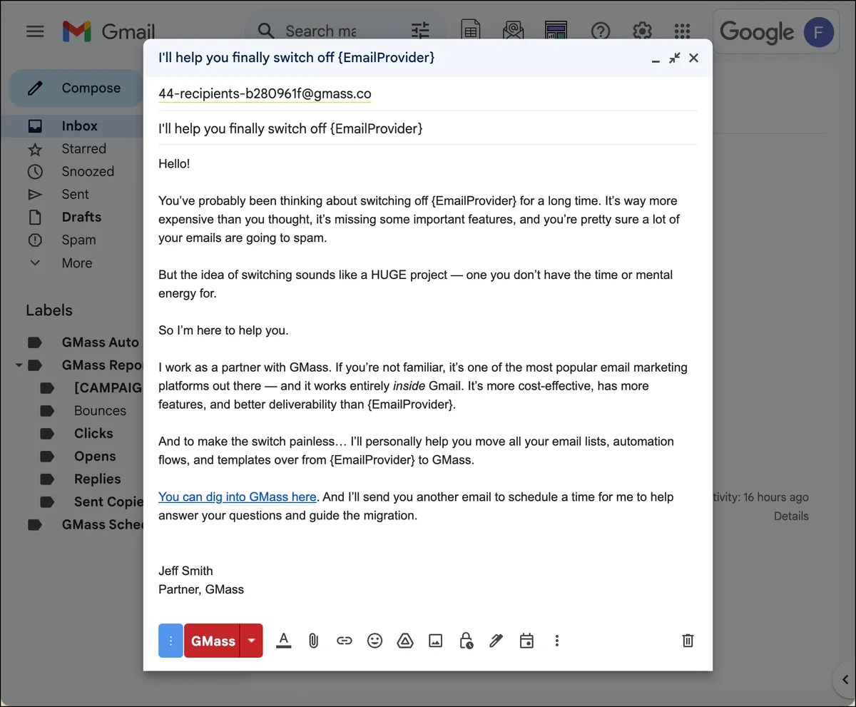 Cold emailing for affiliate marketing template 5