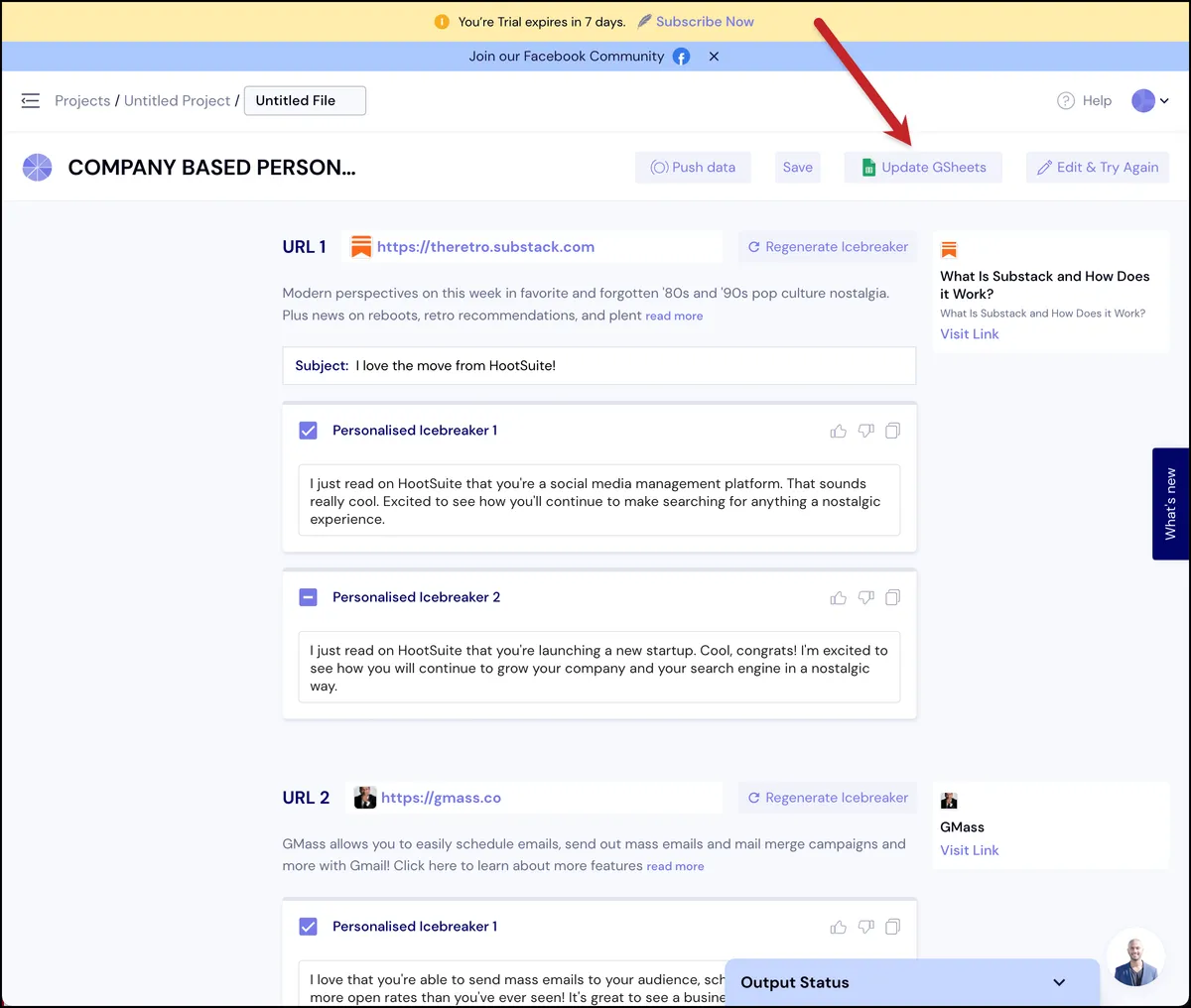 Smartwriter's export directly to Google Sheets