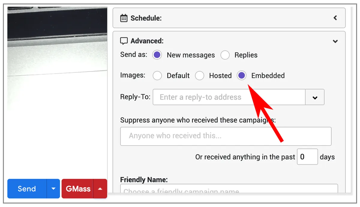 embedded option