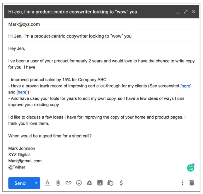 Pitch a service