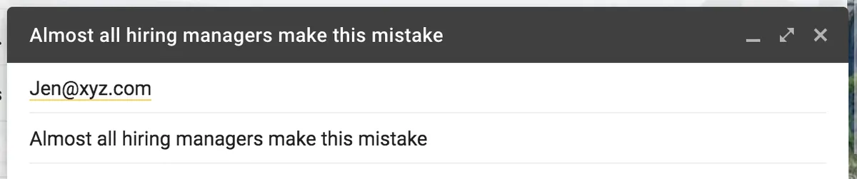 Cold email subject lines example 1