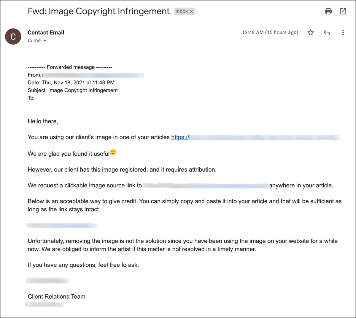 Cold email tricks include false claim emails