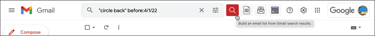 Build a re-engagement list from a search