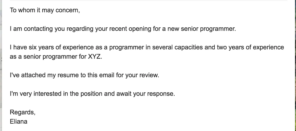 Cold emails for jobs - tip 9