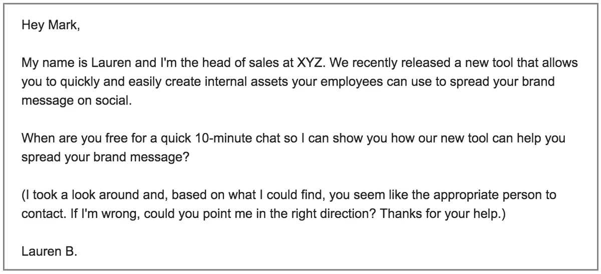 Cold Prospecting Email Templates 12