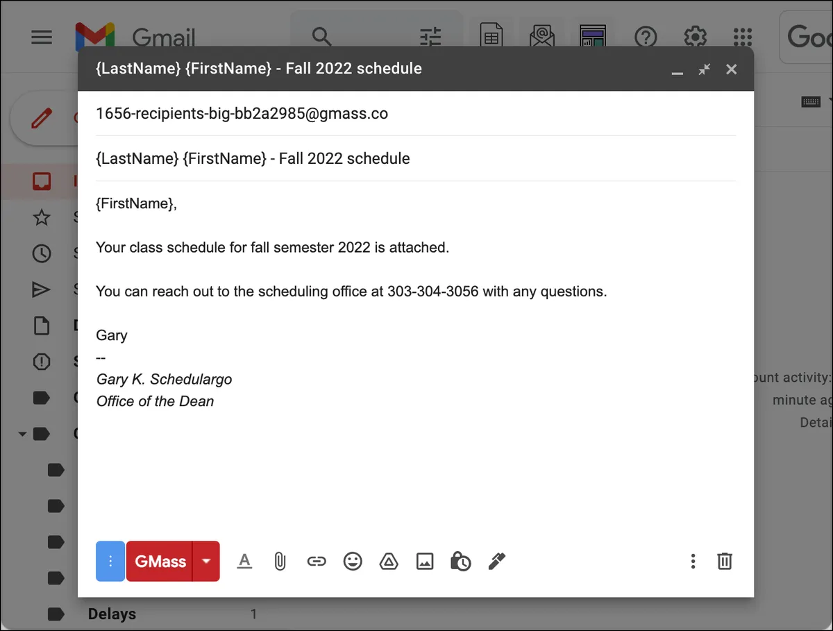 Create your campaign that has custom attachments