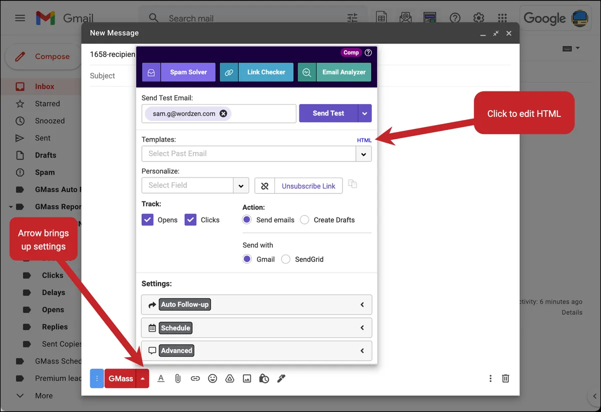 Add HTML to emails if you need