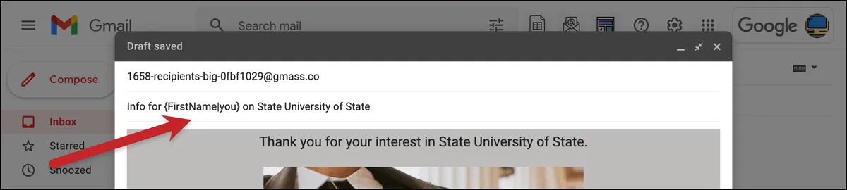 Using a fallback with mail merge