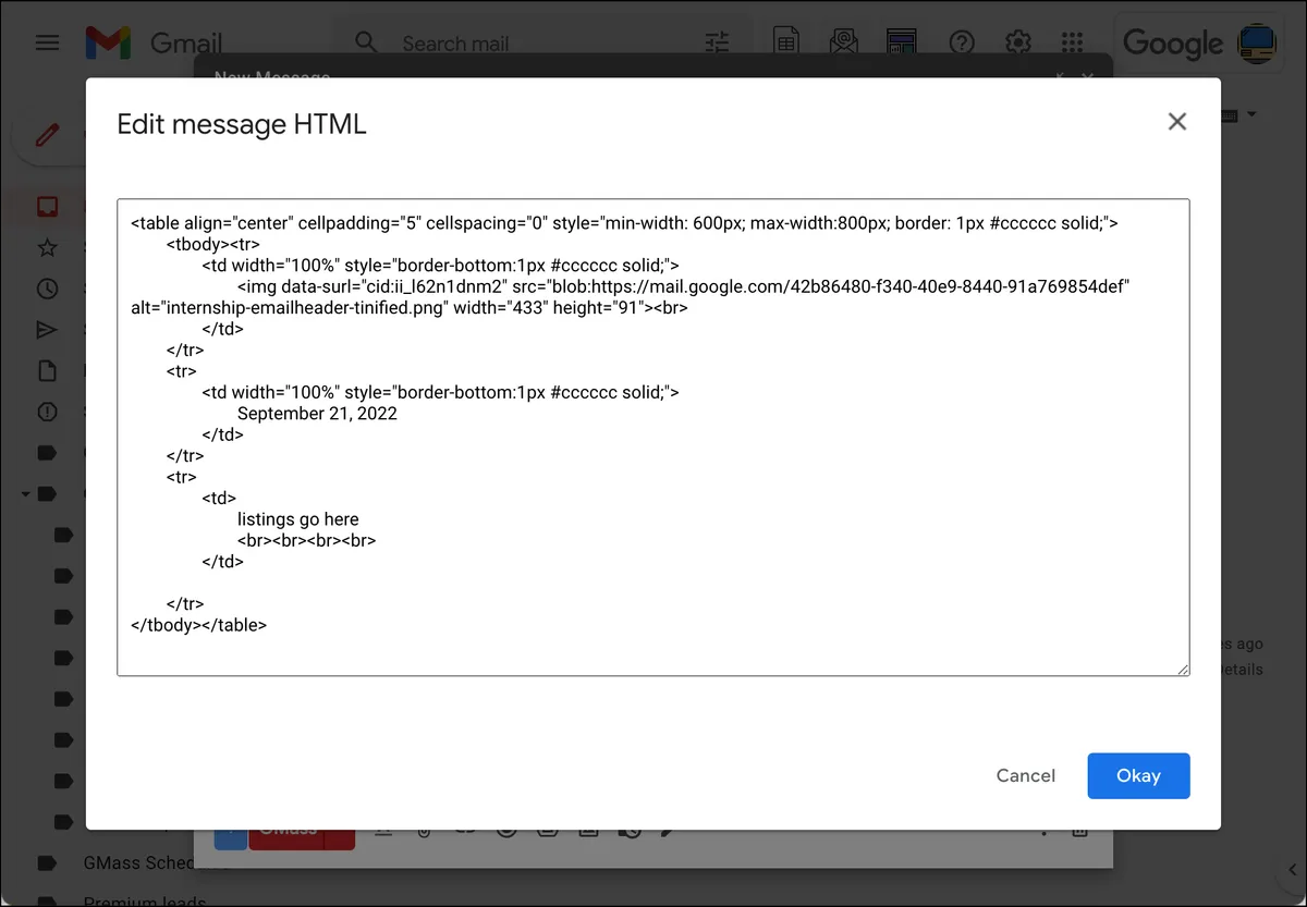Paste in HTML