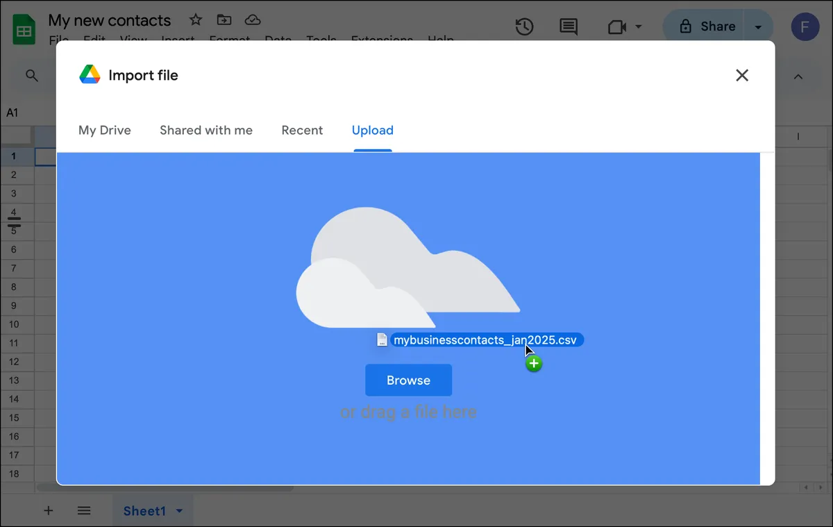 Upload your CSV