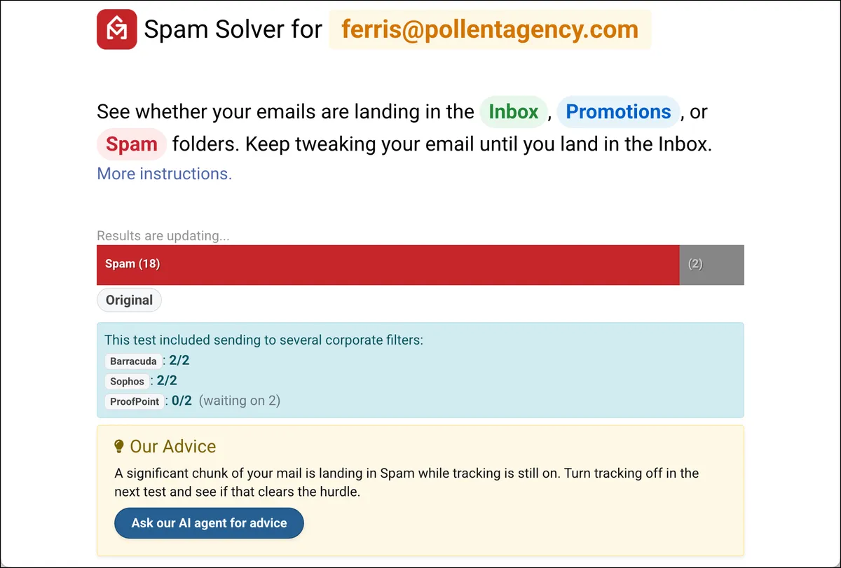 Use Spam Solver to test campaigns