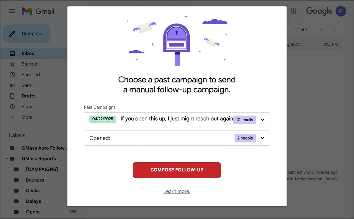 Choosing the behavior to base the campaign off of