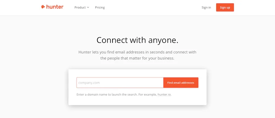 Hunter homepage
