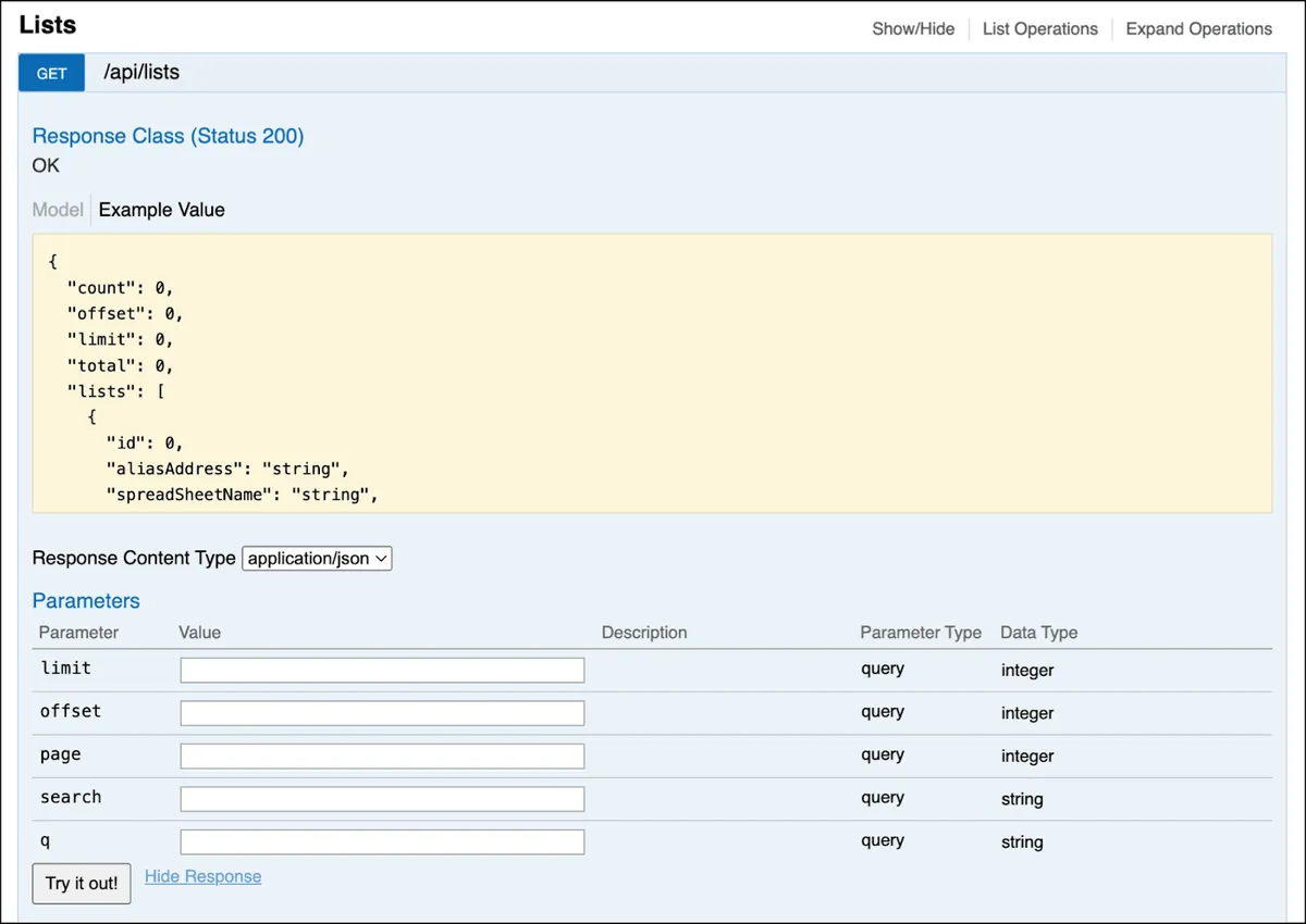 Pulling lists with the GMass API